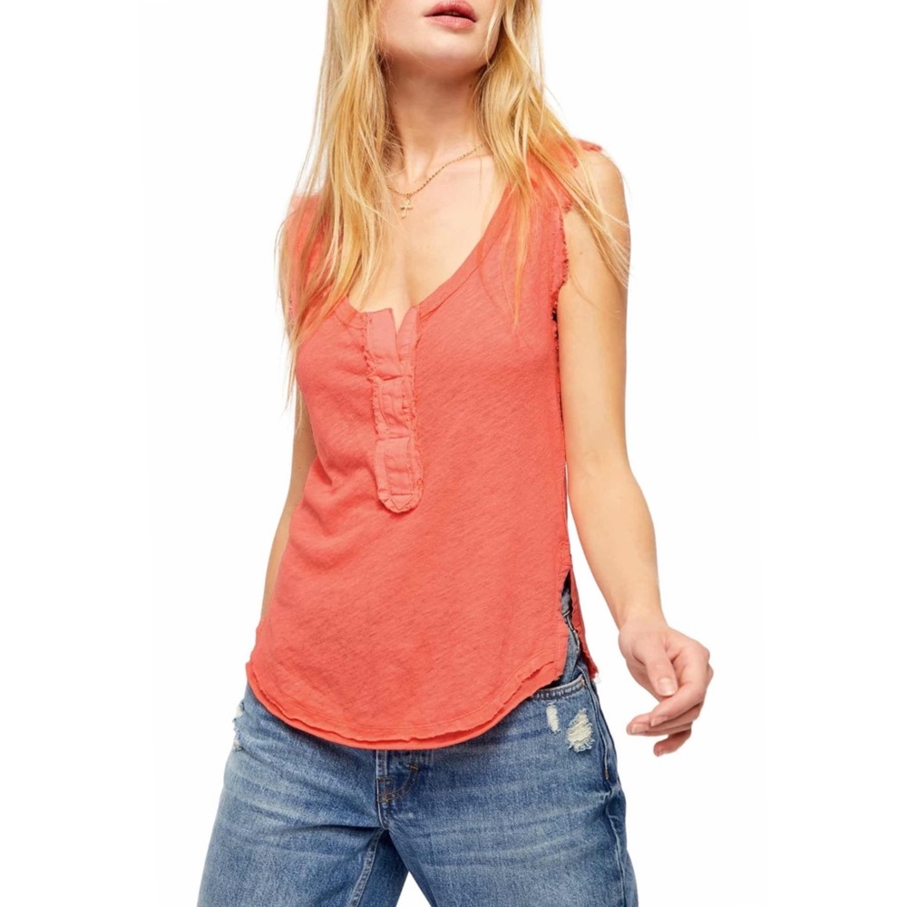 Free People Vacay Linen Blend Tank Top